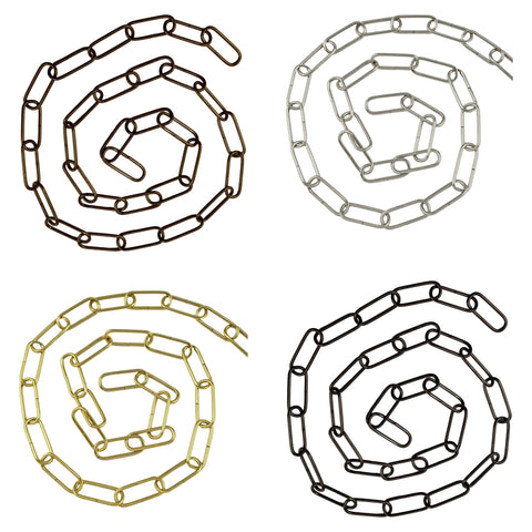 Set of four different colored chains for Soho XXL Clear Glass Shade Pendant Light suspension