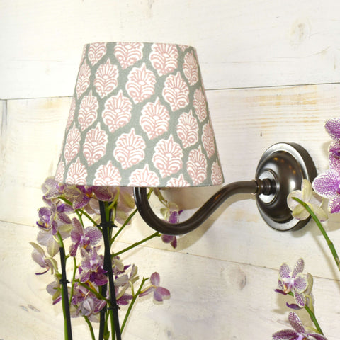 Finberry Floral Fabric Shade Swan Neck Wall Light