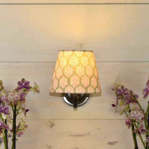 Finberry Floral Fabric Shade Swan Neck Wall Light