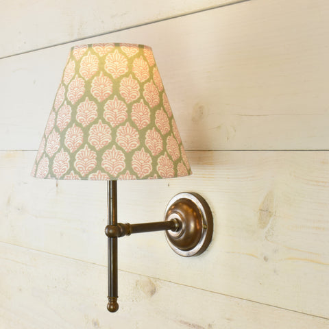 Rechargeable Floral Fabric Shade Wall Light