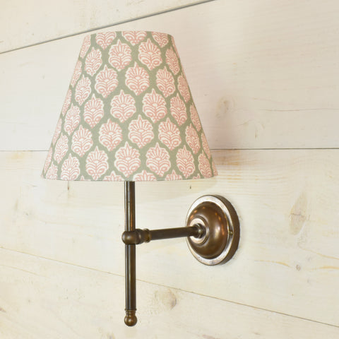 Rechargeable Floral Fabric Shade Wall Light