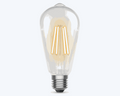 4.2W dimmable LED E27 Squirrel Cage bulb with clear vintage filament design and warm 2700K light