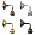 Langton Ceramic Shade wall lights in bronze, silver, gold, and black finishes with metal fittings and minimalist design