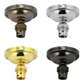 Soho large smoked glass shade flush ceiling light fittings in antique bronze, polished chrome, polished brass, and matte black finishes