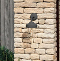 Barn Outdoor Wall Light in carbon finish mounted on exterior wall providing rustic modern outdoor lighting