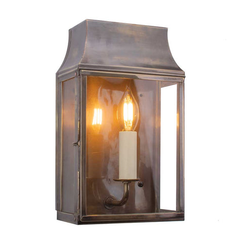 Kingsley Outdoor Wall Lantern small brass porch light with vintage farmhouse design and weather-resistant finish