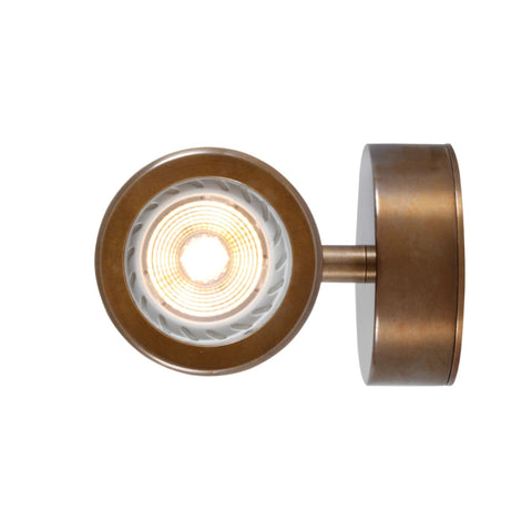 Lana Up Down Brass Outdoor Wall Light in solid brass finish, IP65 rated outdoor wall sconce casting soft up and down light, ideal for porch lighting, garden walls and bathroom use