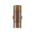 Lana Up Down Brass Outdoor Wall Light in solid brass finish, IP65 rated outdoor wall sconce casting soft up and down light, ideal for porch lighting, garden walls and bathroom use