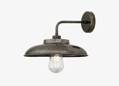 Darya Brass Outdoor Wall Light Antique Silver - Indoor Only