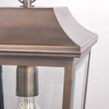 Pooky Crail Lantern outdoor ceiling light with solid brass frame and bevelled glass panels