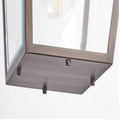 Close-up of Pooky Crail Lantern outdoor ceiling light with solid brass frame and beveled glass panels