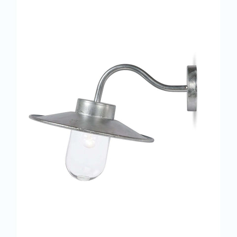St Ives Galvanised Outdoor Swan Neck Light