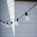 Outdoor Festoon Classic Lights extension kit with 10 clear bulbs on black wire for patios and gardens