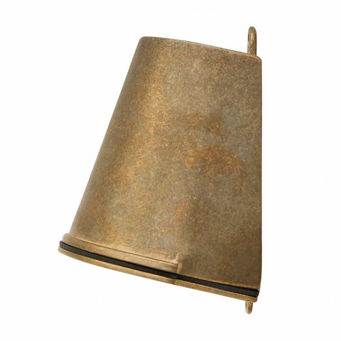 Wade Outdoor Spot Light in natural brass finish with vintage design and weather-resistant build