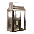Kingsley Outdoor Wall Lantern in polished solid brass with classic French farmhouse design for outdoor lighting
