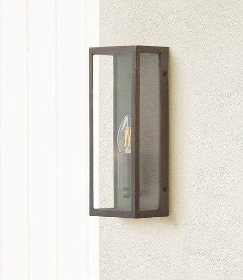 Orford Long and Thin exterior wall light in bronze finish with IP44 rating