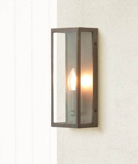 Orford Long and Thin exterior wall light in bronze finish, sleek tall thin LED outdoor wall light with IP44 rating for modern outdoor spaces