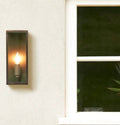 Orford Long and Thin exterior wall light in bronze finish, slim IP44-rated LED outdoor wall light for modern front doors and patios