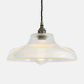 Mono Prismatic Pendant Light with vintage-style prismatic glass shade and brass fixture, perfect for elegant home lighting.