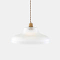 Mono Prismatic Pendant Light with prismatic glass shade and vintage-modern design, 40cm diameter, ideal for kitchens and dining areas.