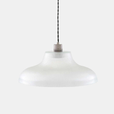Mono Prismatic Pendant Light with 40cm prismatic glass shade and vintage-modern design hanging light fixture