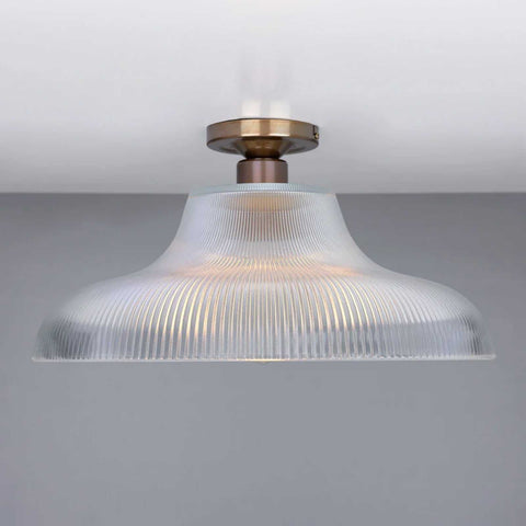 Mono Prismatic Ceiling Light - 30cm with prismatic glass shade, ideal for modern and compact spaces.