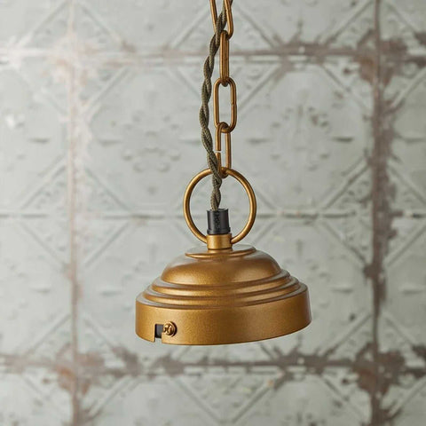 Luxor Lantern Pendant medium antique brass ceiling light fixture with braided cord