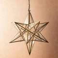 Pooky Stella Star Pendant giant clear glass and brass star-shaped ceiling light hanging fixture
