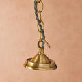 Pooky Stella Star Pendant ceiling light with brass finish and clear glass shade hanging from chain