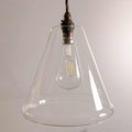 Rye Clear Glass Shade pendant light with hand-blown clear glass and vintage-style LED filament bulb