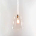 Newbury large clear glass shade pendant light with exposed bulb and adjustable cord