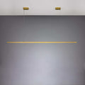 Fairfield Contemporary Brass LED Linear Pendant ceiling light in modern interior