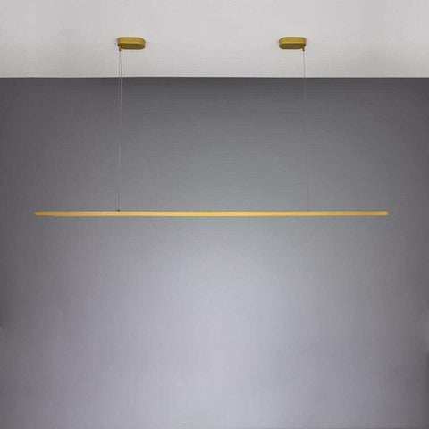 Fairfield Contemporary Brass LED Linear Pendant ceiling light in modern interior
