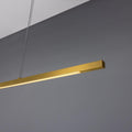 Fairfield Contemporary Brass LED Linear Pendant ceiling light in modern interior setting