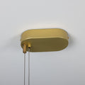 Fairfield Contemporary Brass LED Linear Pendant ceiling light suspended by wires