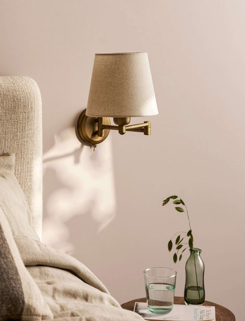 Peartree Extendable Arm Wall Light - Antique Brass
