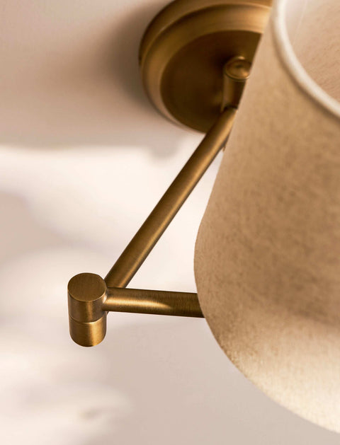 Peartree Extendable Arm Wall Light - Antique Brass
