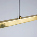 Fairfield Contemporary Brass LED Linear Pendant ceiling light with sleek brass finish and integrated LED lighting