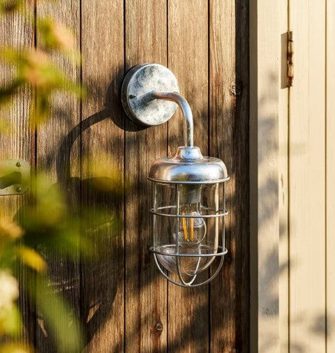 St Ives Harbour Outdoor Wall Light - Galvanised