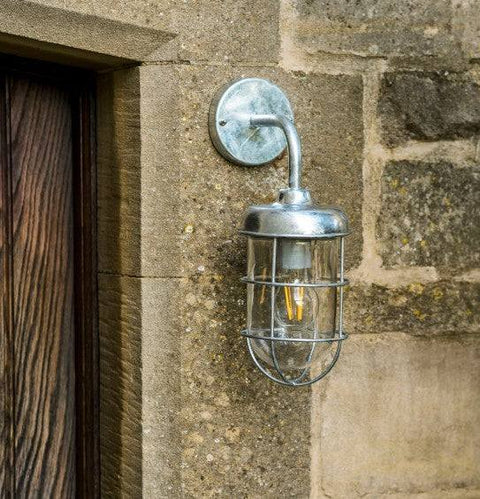 St Ives Harbour Outdoor Wall Light - Galvanised