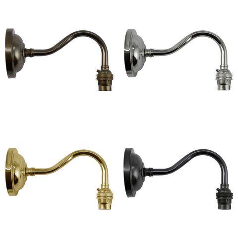 Bodium Clear Glass Shade Wall Light in four finishes: sleek, modern design for stylish interiors.
