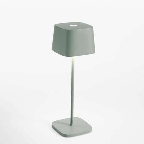 Modern Zafferano Ofelia Pro rechargeable table lamp with touch dimmer and sleek grey design