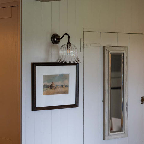 Bodium Medium Ribbed Glass Shade Wall Light