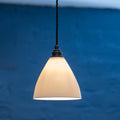 Langton Ceramic Shade pendant light with handcrafted natural ceramic lampshade and warm ambient glow