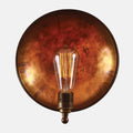 Chulainn Dish Wall Light with vintage brass dish and Edison filament bulb for warm ambient lighting