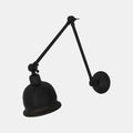 Dale Adjustable Wall Light with three pivot points in black finish for versatile task and accent lighting.