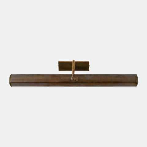 Dublin Picture Light 50.5cm solid brass adjustable wall-mounted picture light with swivel head in antique brass finish