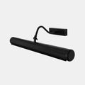 Dublin Picture Light in matte black with adjustable swivel head, sleek modern brass wall light for artwork lighting