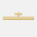 Dublin Picture Light solid brass adjustable wall light with swivel head and warm brass finish