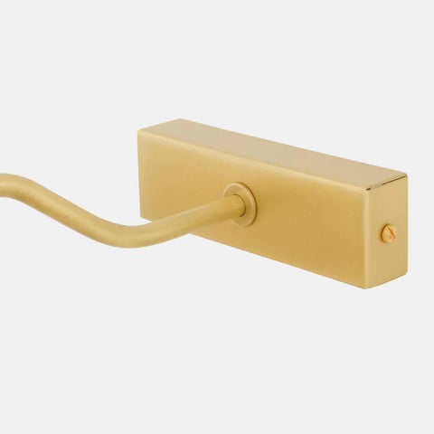 Dublin Picture Light solid brass adjustable wall light with swivel head in antique brass finish